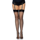 Leg Avenue Sheer Stockings Black UK 6 to 12 Hosiery